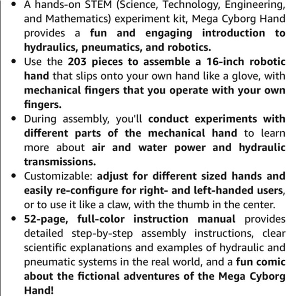 Thames & Kosmos New In Box Mega Cyborg Hand Stem Educational Learning  Toys NWT - Picture 3 of 8